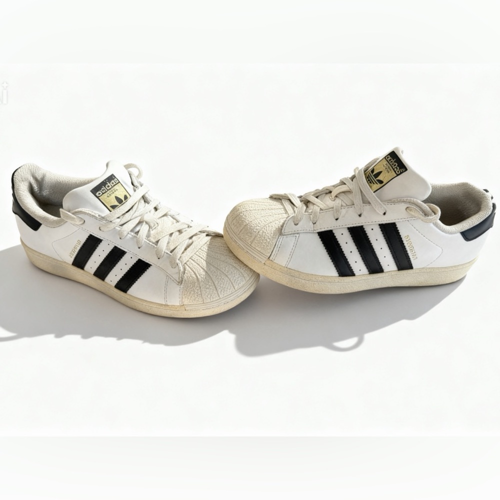 Adidas White and Black Superstar Sneakers